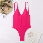 Simple Conservative One-piece Swimwear