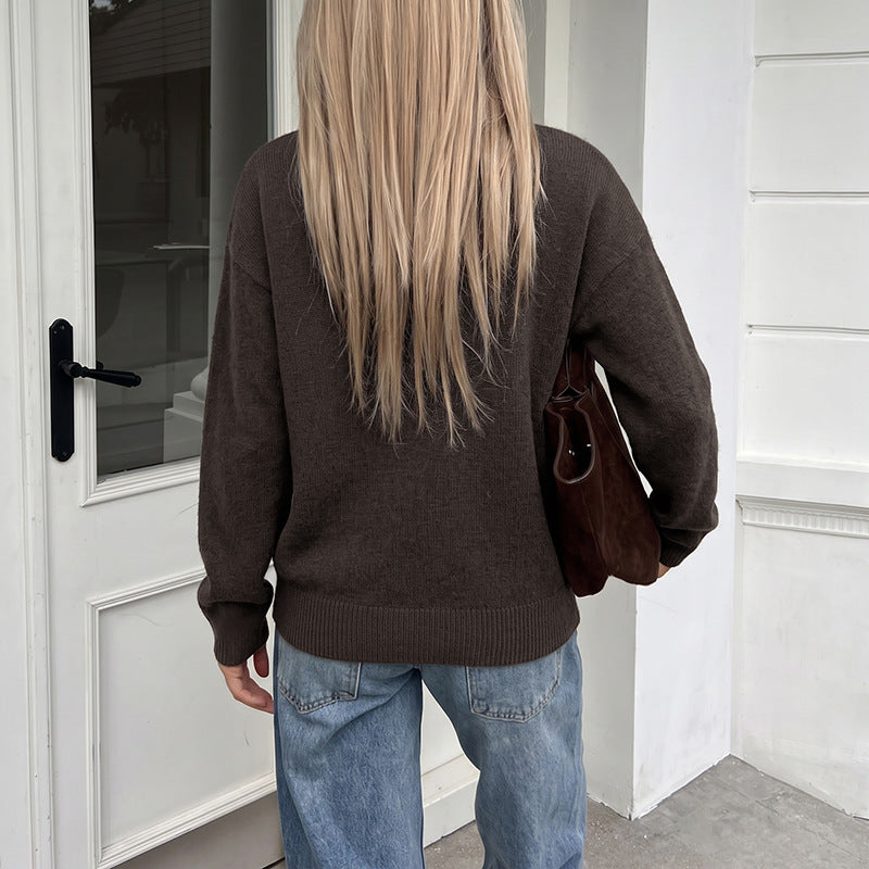 Women's Relaxed Button-Front Cardigan