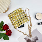 Women's Gold Chain Sequin Crossbody Bag