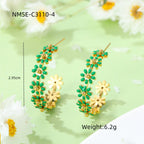 Dark Green Earrings