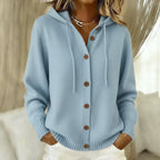 Women's Hooded Knit Cardigan Coat