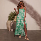 Women's Floral Spaghetti-Strap Maxi Dress