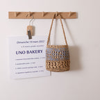 Women's French One-Shoulder Straw Bucket Bag