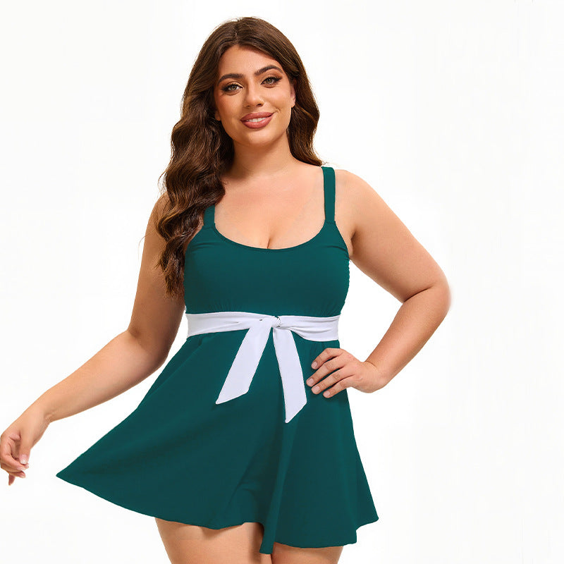 Dark green and white