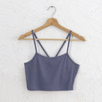 's Knitted Halterneck Vest Careful Machine Design Sling Basic Top
