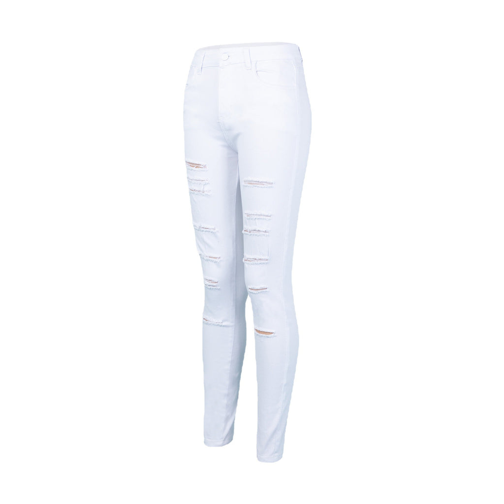 High Waist Summer Stretch Ripped Ankle Tied Skirt