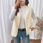 Polar Fleece Waistcoat Coat Women Autumn Winter Casual Plus