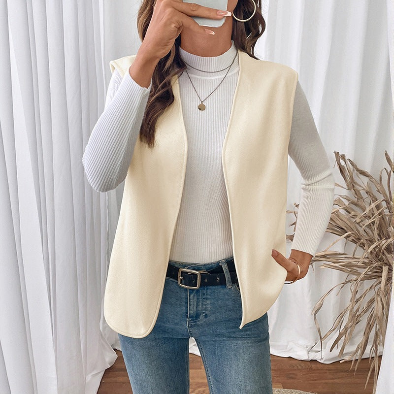 Polar Fleece Waistcoat Coat Women Autumn Winter Casual Plus