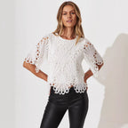 Hollow Out CO Crocheted Fringed Sweater Women Summer Figure