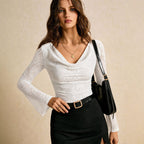 Women's Swing Collar Long Sleeve Bottoming Shirt Women's Slim