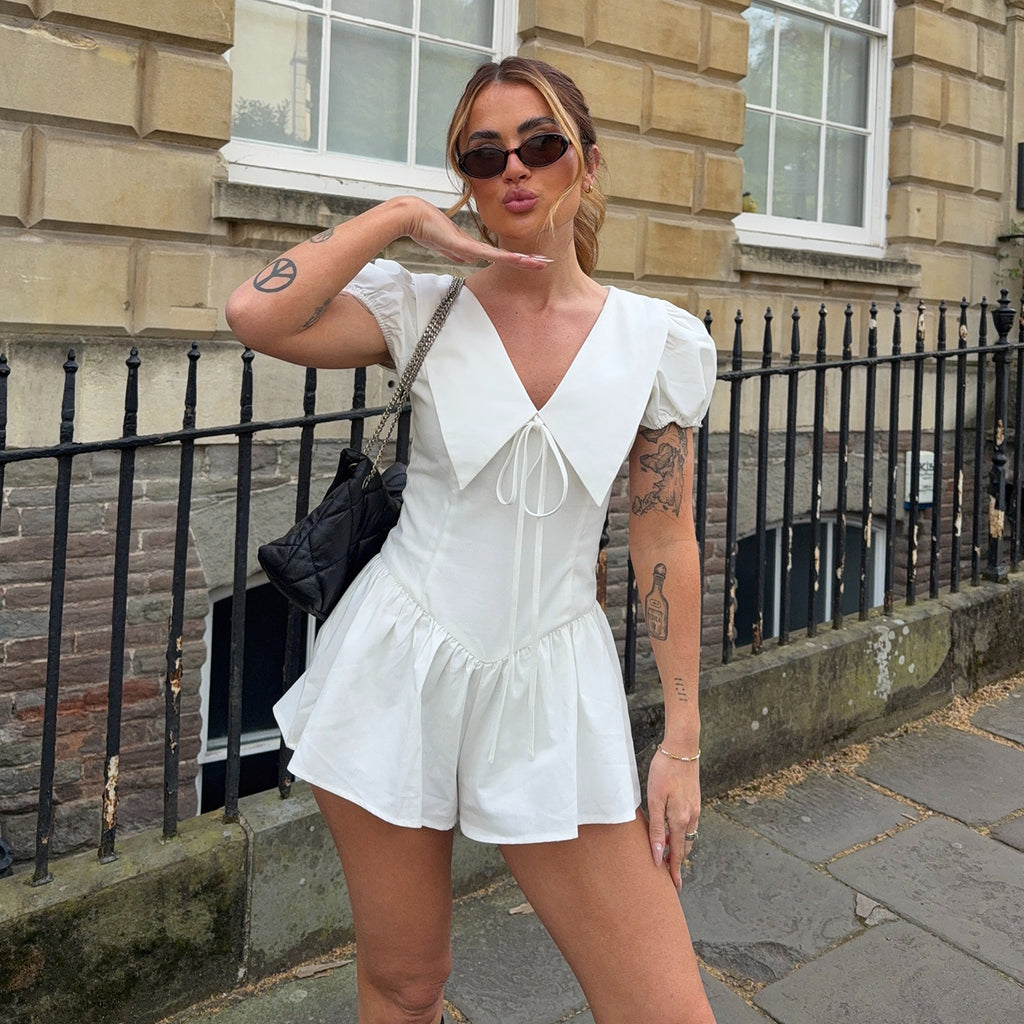 Puff Sleeve One-piece dress