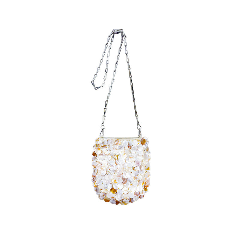 Women's Beaded Shell Shoulder Bag
