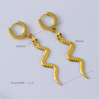Snake Shaped Drop Earrings