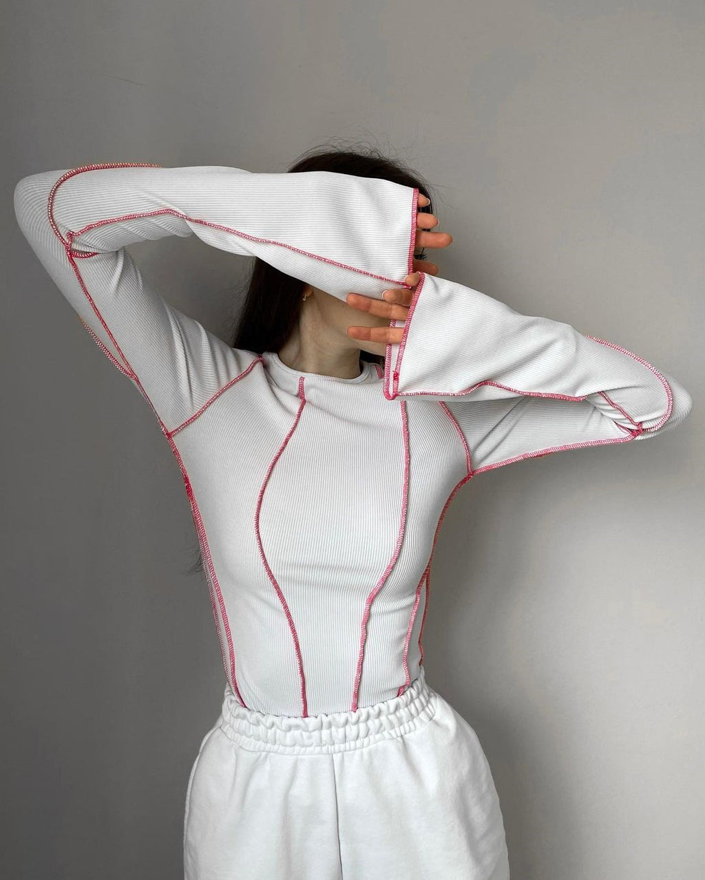 Women's Neck Bell Sleeve Sunken Stripe Top Bottoming Long Sleeve