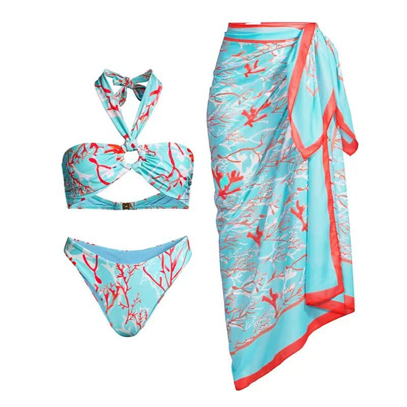 Halter Print Bikini Swimwear