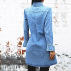 Slim Denim Long-Sleeve Dress