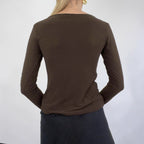 Women's Retro Asymmetric Pleated Long Sleeve Top