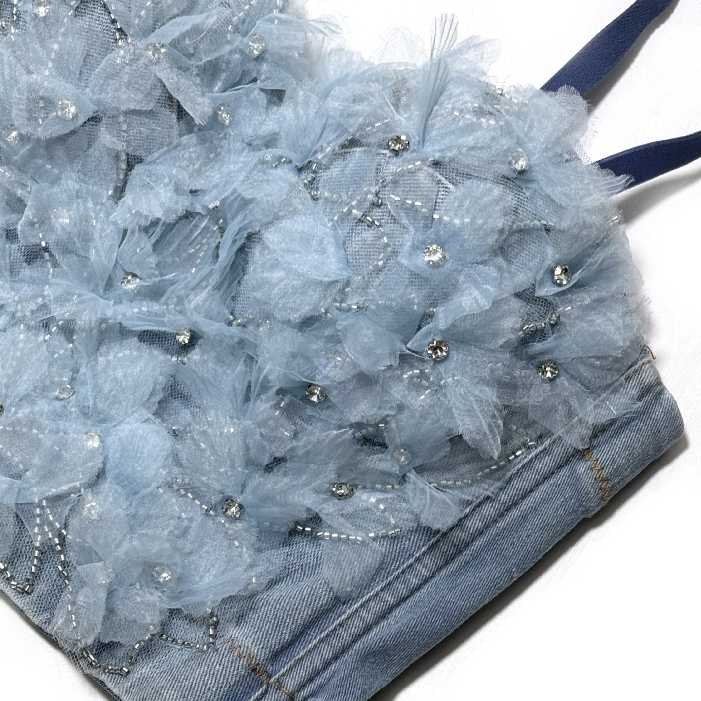Floral Beaded Sling Vest Slimming Slim Fit with Brassiere Pad Boning Corset Corset Daily Wear Summer Top for Women