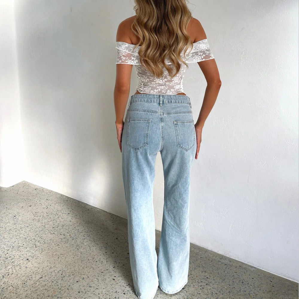 Women's Lace Off-Shoulder Top And Skirt Two-Piece Set