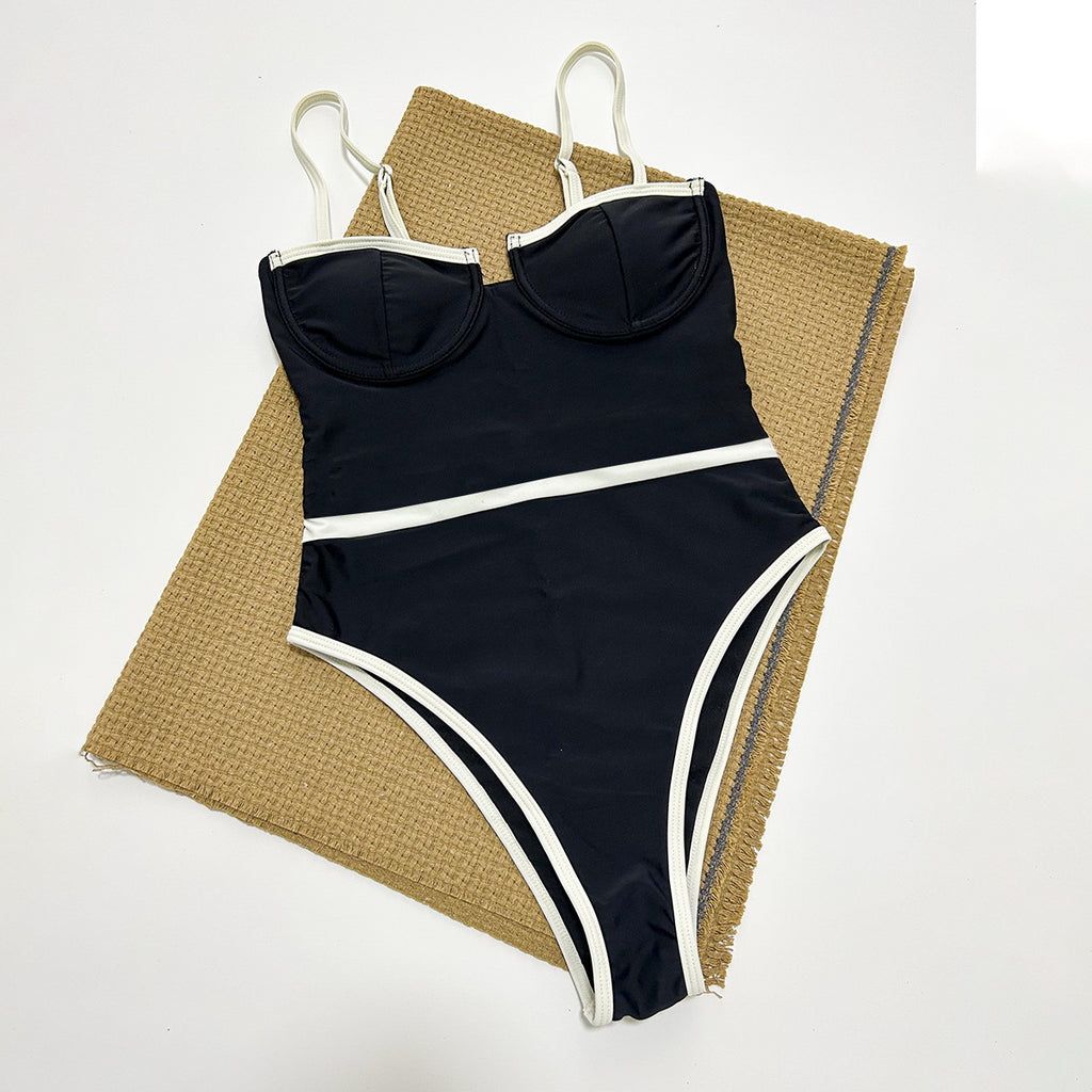 Stitching One-piece Swimwear