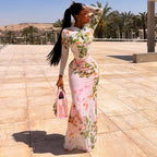 Women's Long Sleeve High Neck Dress