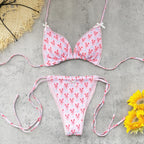Women's Plaid Halter Bikini Set