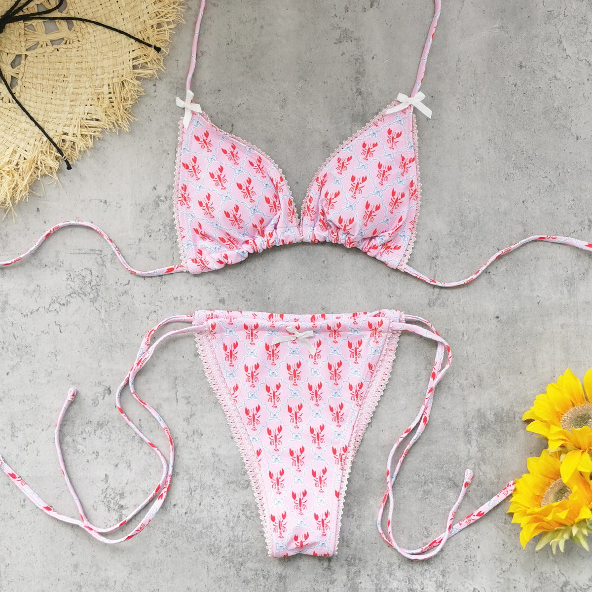 Women's Plaid Halter Bikini Set