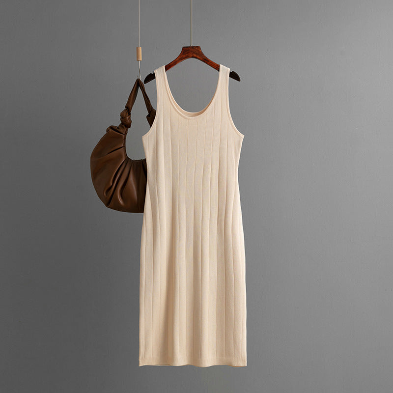 Knit Spaghetti-Strap Sheath Dress