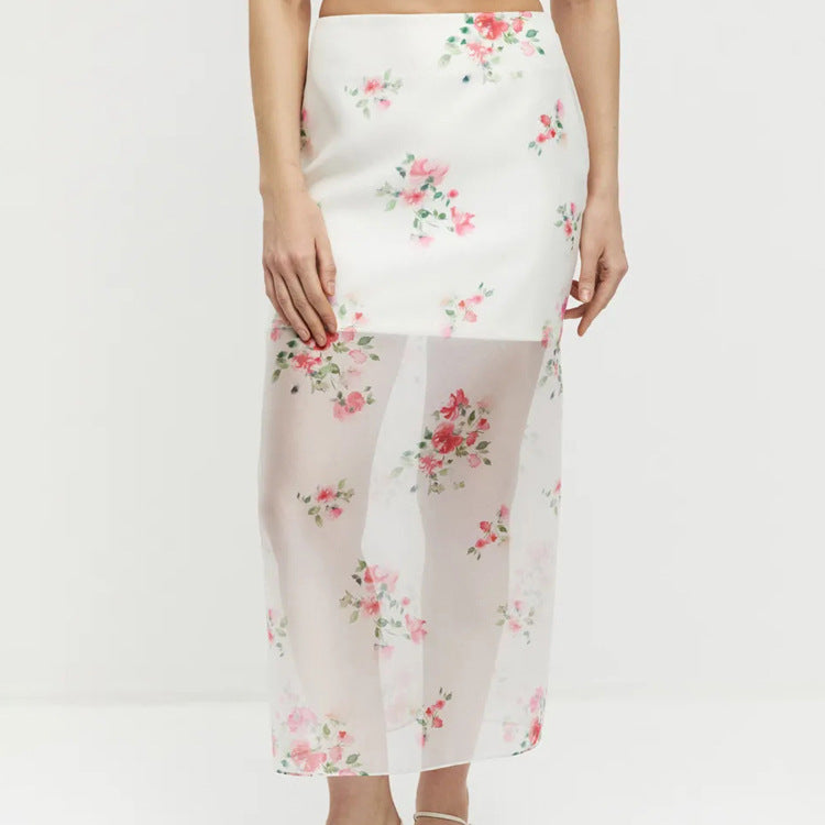 Arrival Digital Printing See Through High Waist