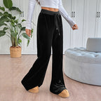 Women's Velvet Wide-Leg Pants