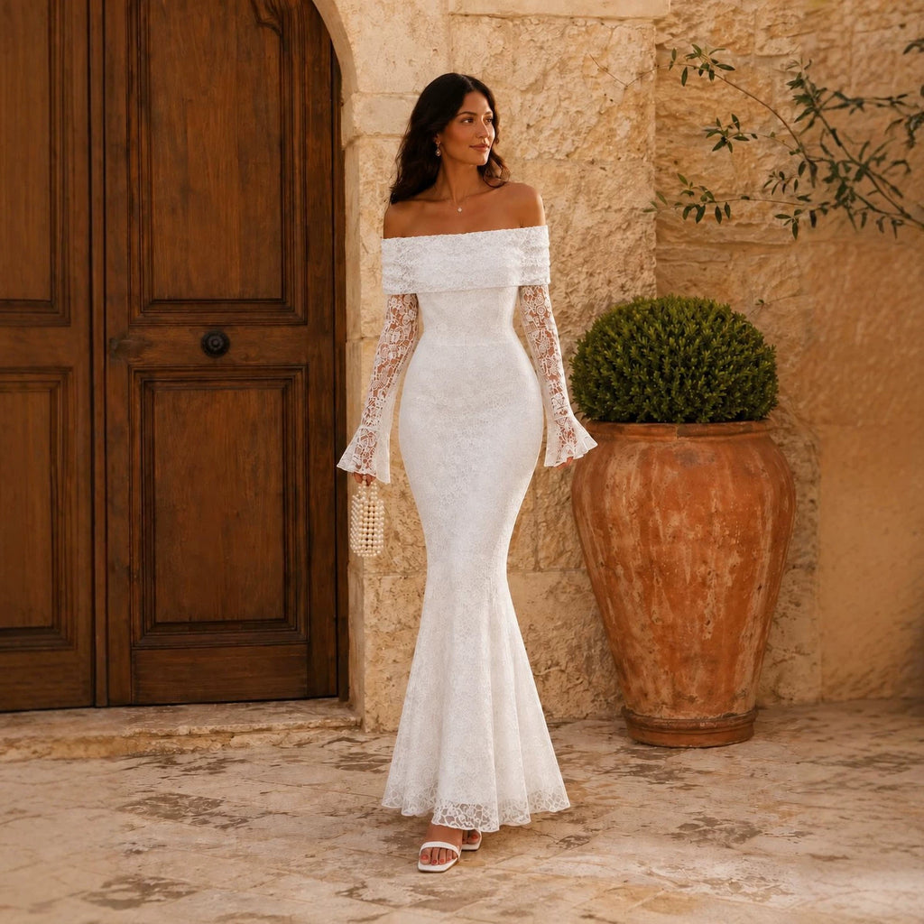 Women's Lace Fishtail Wedding Dress