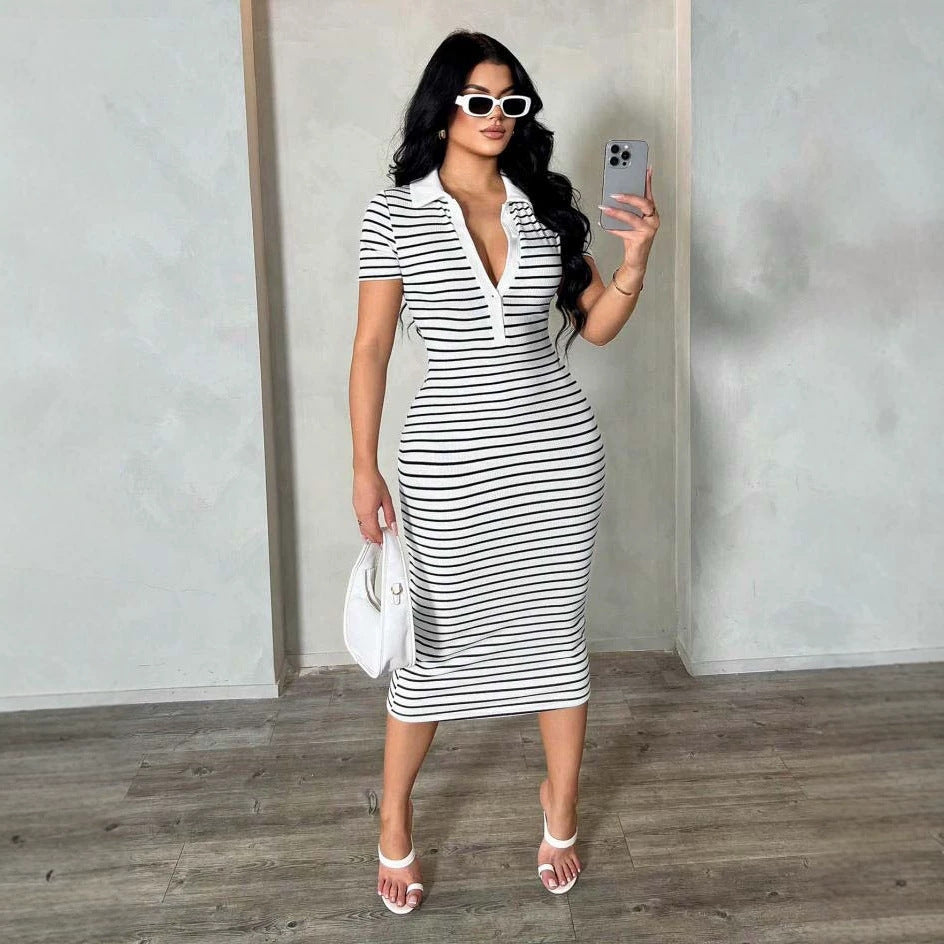 Women's Sheath Striped Dress