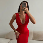 Women's Lace V-Neck Bodycon Mini Dress