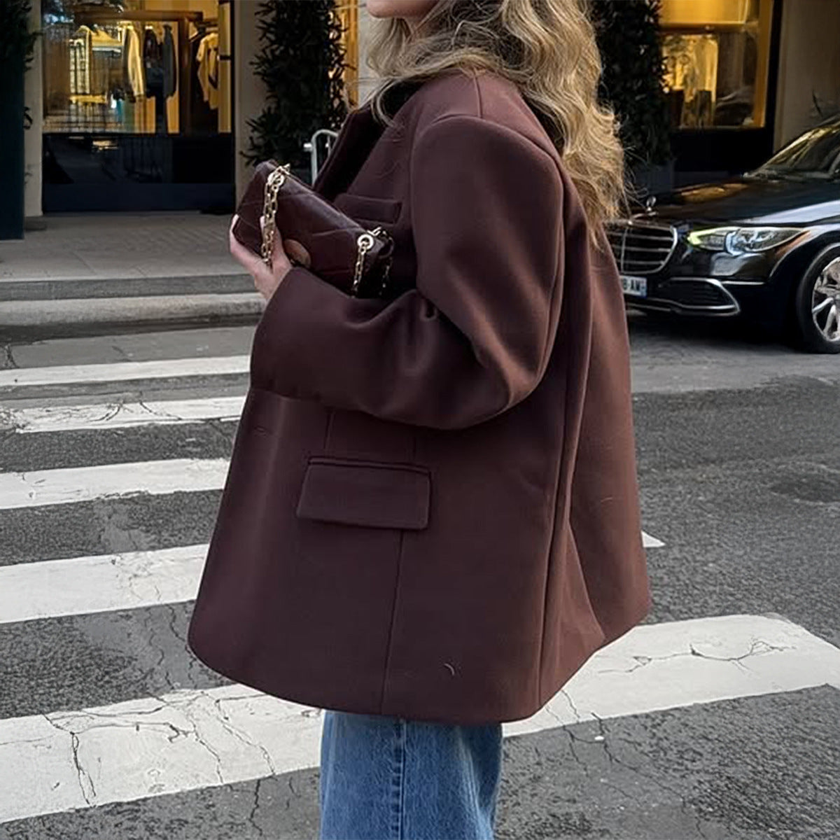 WomenClothing Autumn Winter Elegant Long Sleeved Blazer