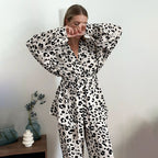 Autumn Leopard Pajamas Lingerie