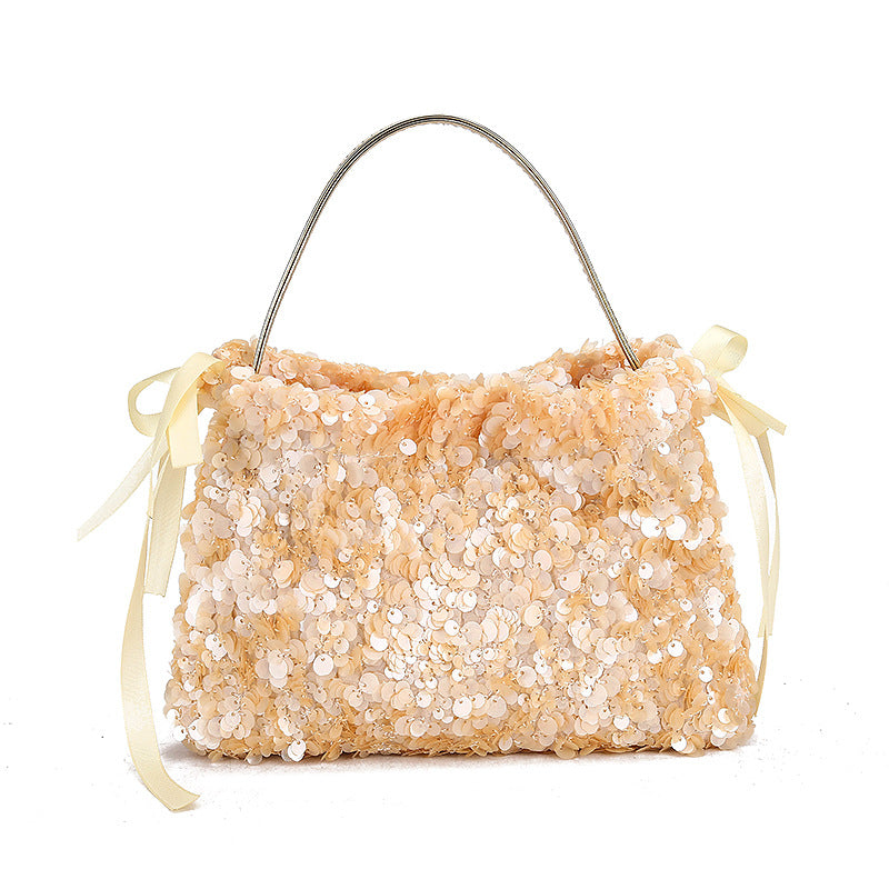 Women's Sequin Bow Handbag