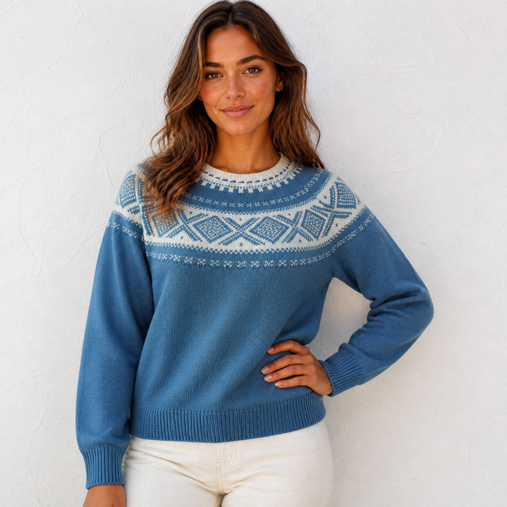 Women's Fair Isle Geometric Knit Sweater