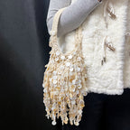 Bohemian Beaded Mesh Bag