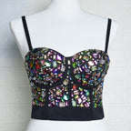 Women's Rhinestone Beaded Tube Top