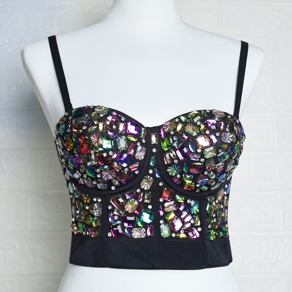 Women's Rhinestone Beaded Tube Top