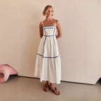 Women's Line Dress Mid Length Small Sling Dress