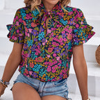 Women's Summer Women Clothing Printed Shirt For Women