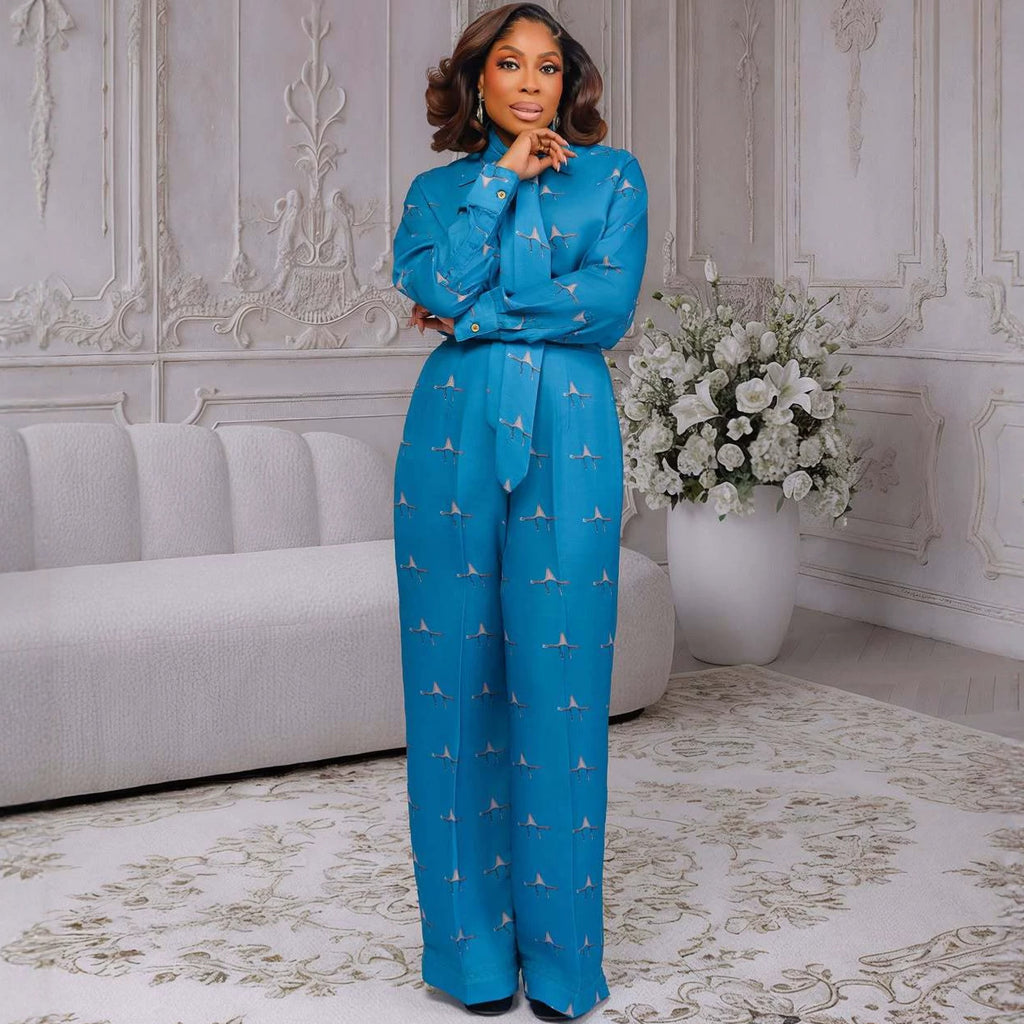 Women's Printed Shirt Set