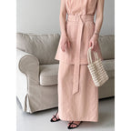 Women's High-Waisted Sleeveless Top and Skirt Two-Piece Set