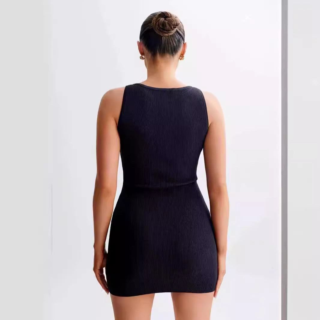 Sleeveless Jersey Mini Dress