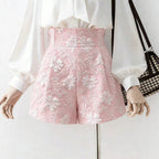 Pink HW Slimming WL Shorts Casual Loose All Match Summer