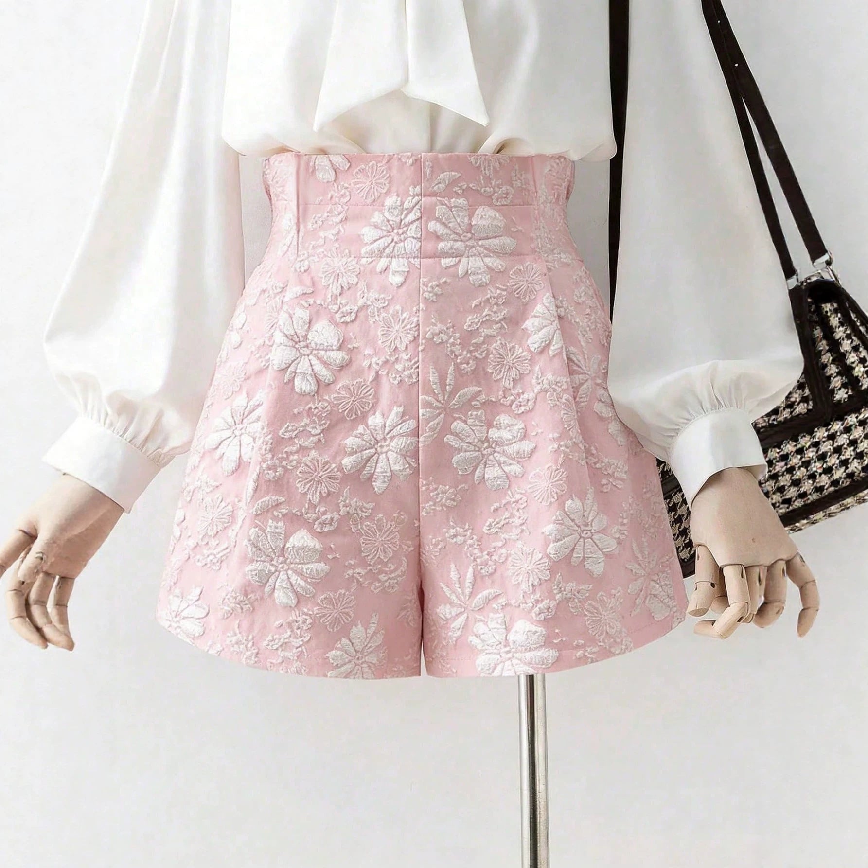 Pink HW Slimming WL Shorts Casual Loose All Match Summer
