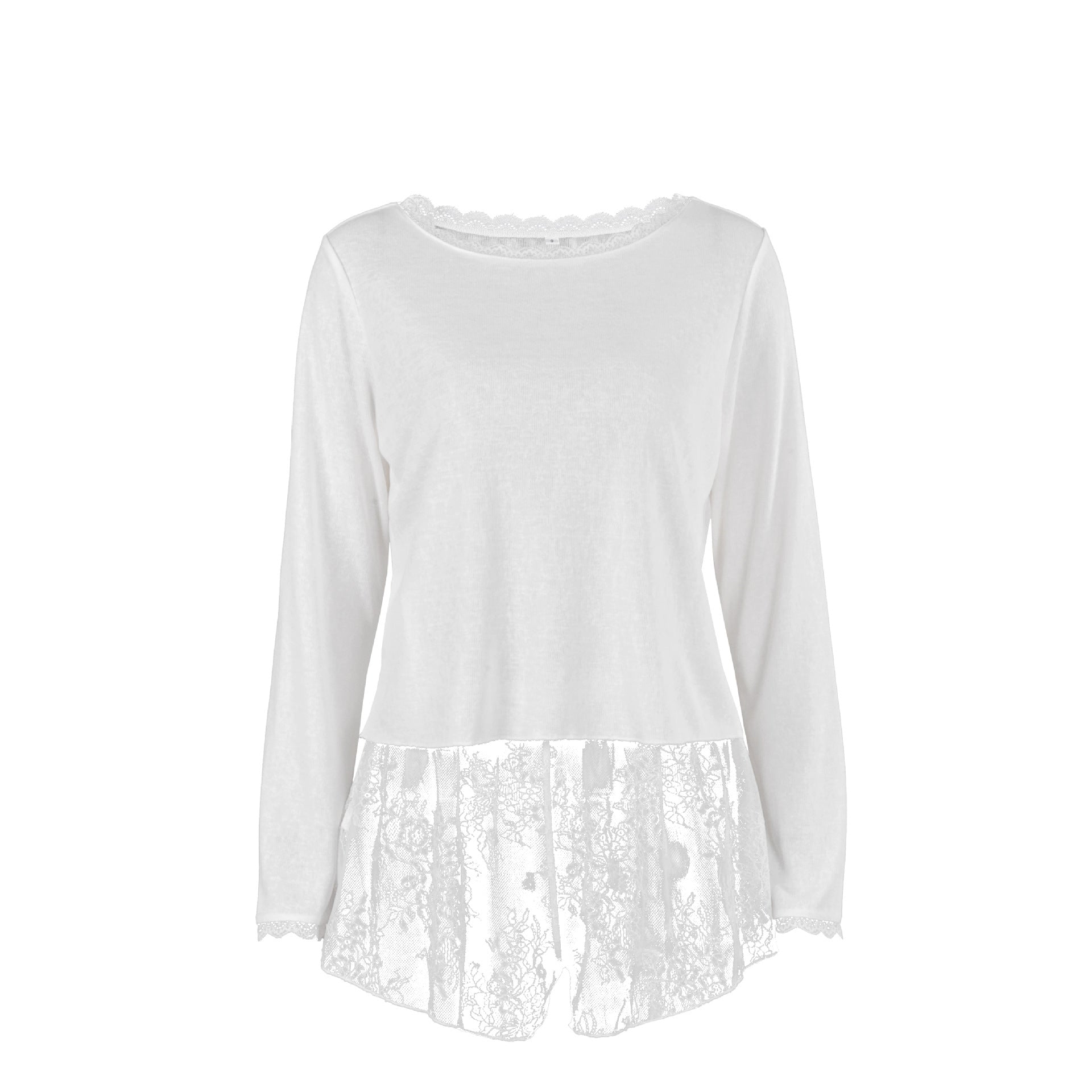 Women's Lace Long-Sleeve Pajama Set