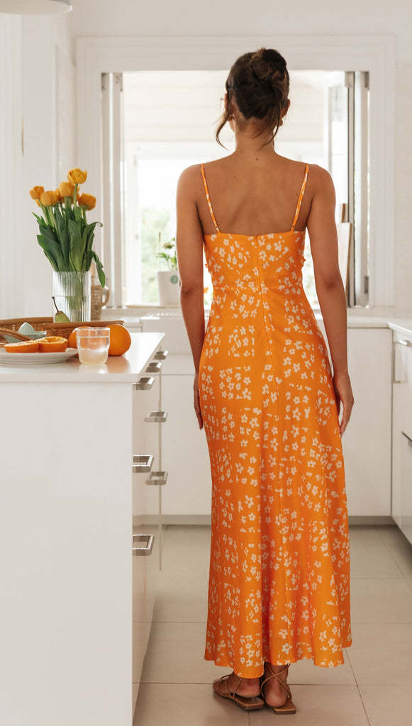 Women's Floral V Neck Backless Maxi Dress