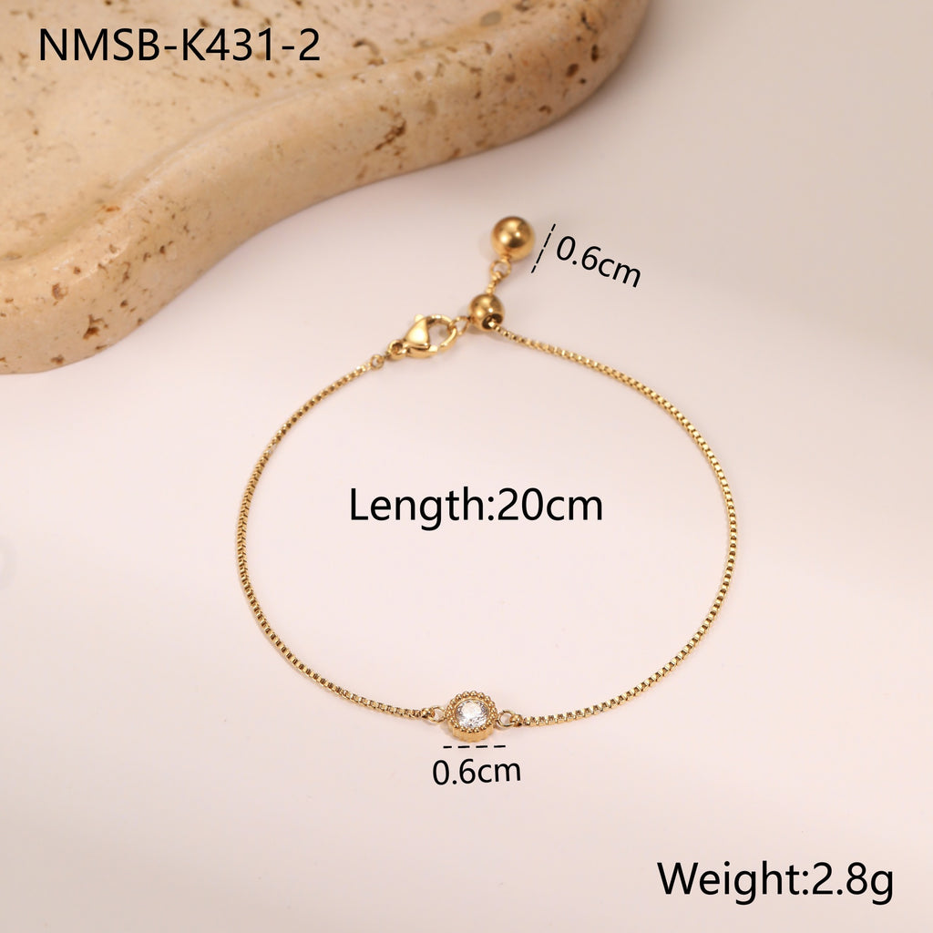 Gold round Diamond Bracelet